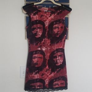Barka Che Guevara bodycon mini dress with lace